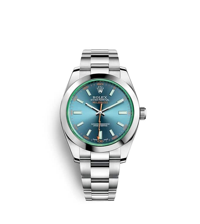 Rolex Milgauss | 116400GV | Milgauss | Coloured dial | Green sapphire crystal | Z-Blue Dial | Oystersteel | m116400gv-0002 | Men Watch | Rolex Official Retailer - Siam Swiss