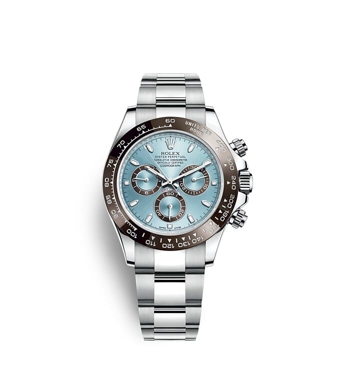Rolex Cosmograph Daytona | 116506 | Cosmograph Daytona | Coloured dial | Ice-Blue Dial | The tachymetric scale | Platinum | m116506-0001 | Men Watch | Rolex Official Retailer - Siam Swiss