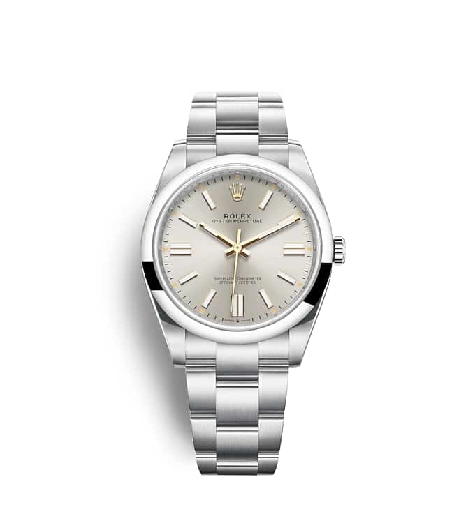 Rolex Oyster Perpetual | 124300 | Oyster Perpetual 41 | Light dial | Silver dial | Oystersteel | The Oyster bracelet | m124300-0001 | Men Watch | Rolex Official Retailer - Siam Swiss