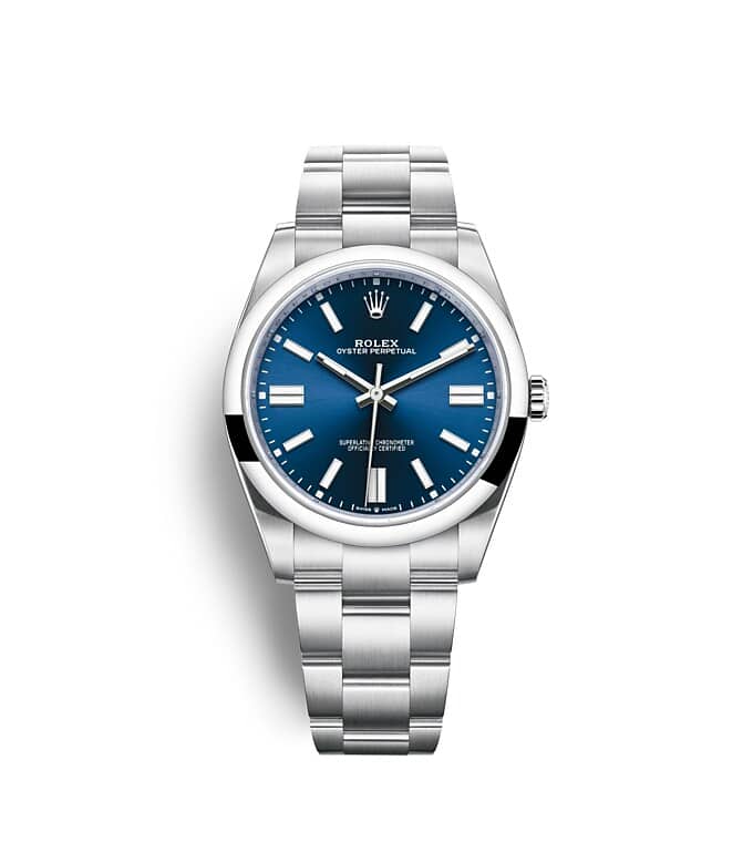 Rolex Oyster Perpetual | 124300 | Oyster Perpetual 41 | หน้าปัดสี | หน้าปัดสีน้ำเงินสว่าง | Oystersteel | สายนาฬิกา Oyster | m124300-0003 | ชาย Watch | Rolex Official Retailer - Siam Swiss