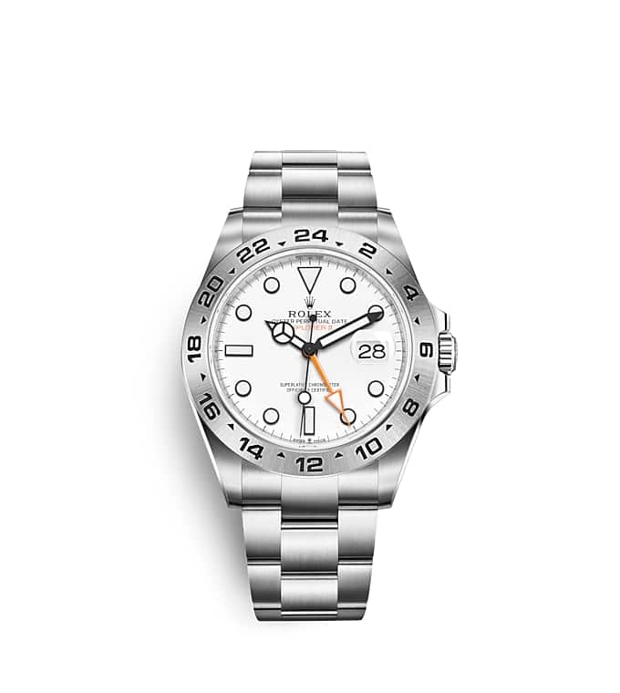 Rolex Explorer | 226570 | Explorer II | Light dial | 24-Hour Bezel | White dial | Oystersteel | m226570-0001 | Men Watch | Rolex Official Retailer - Siam Swiss