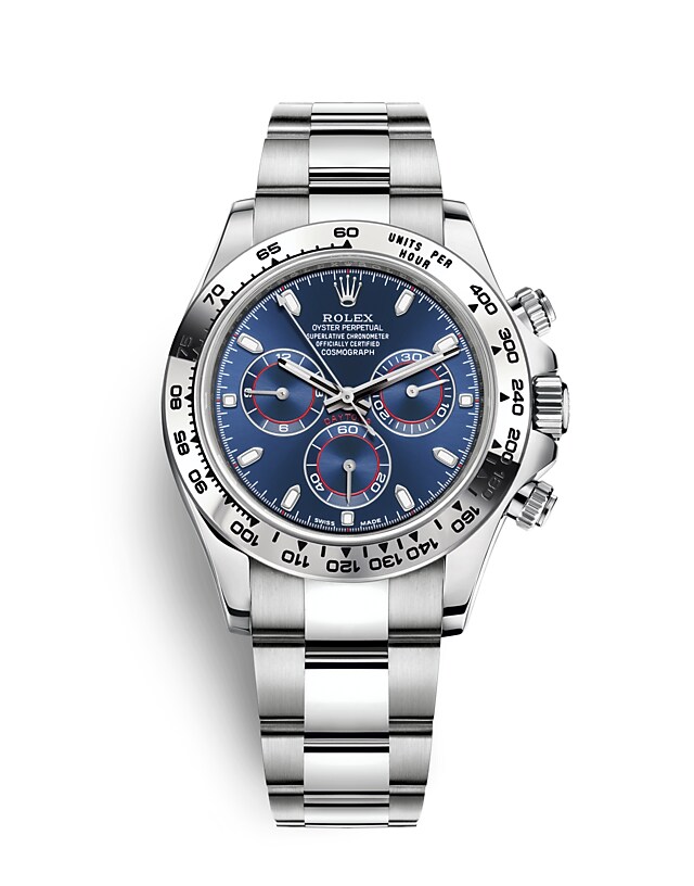 Rolex Cosmograph Daytona | 116509 | Cosmograph Daytona | Coloured dial | The tachymetric scale | Bright blue dial | 18 ct white gold | m116509-0071 | Men Watch | Rolex Official Retailer - Siam Swiss