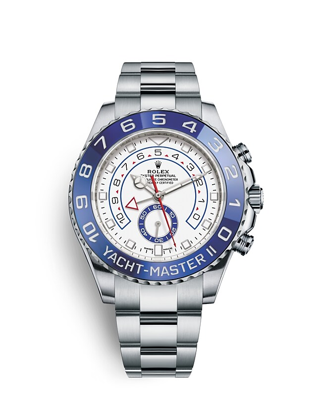 Rolex Yacht-Master | 116680 | Yacht-Master II | หน้าปัดสีอ่อน | ขอบนาฬิกา Ring Command | หน้าปัดสีขาว | Oystersteel | m116680-0002 | ชาย Watch | Rolex Official Retailer - Siam Swiss