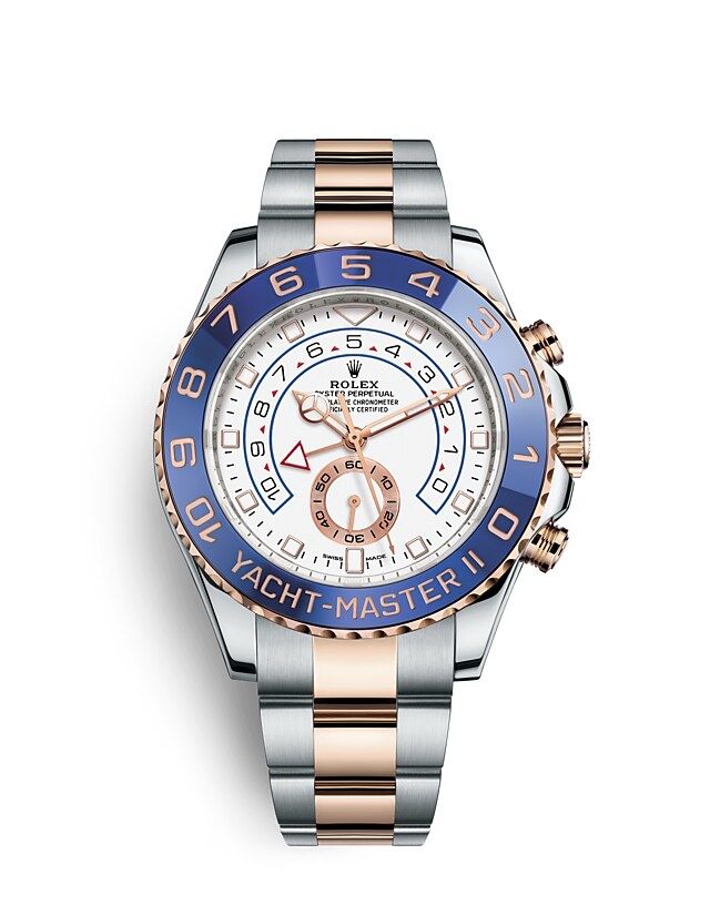 Rolex Yacht-Master | 116681 | Yacht-Master II | หน้าปัดสีอ่อน | ขอบนาฬิกา Ring Command | หน้าปัดสีขาว | Everose Rolesor | m116681-0002 | ชาย Watch | Rolex Official Retailer - Siam Swiss
