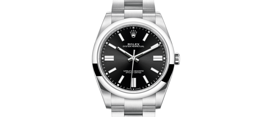 Rolex Oyster Perpetual | 124300 | Oyster Perpetual 41 | หน้าปัดสีเข้ม | หน้าปัดสีดำสว่าง | Oystersteel | สายนาฬิกา Oyster | m124300-0002 | ชาย Watch | Rolex Official Retailer - Siam Swiss