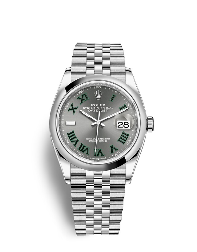 Rolex Datejust | 126200 | Datejust 36 | หน้าปัดสีเข้ม | หน้าปัดสีเทาอมน้ำเงิน | Oystersteel | สายนาฬิกา Jubilee | m126200-0017 | ชาย Watch | Rolex Official Retailer - Siam Swiss