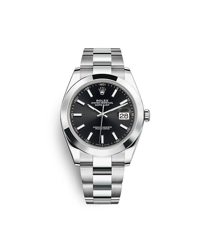 Rolex Datejust | 126300 | Datejust 41 | หน้าปัดสีเข้ม | หน้าปัดสีดำสว่าง | Oystersteel | สายนาฬิกา Oyster | m126300-0011 | ชาย Watch | Rolex Official Retailer - Siam Swiss