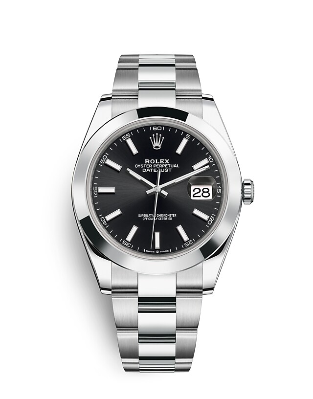 Rolex Datejust | 126300 | Datejust 41 | Dark dial | Bright black dial | Oystersteel | The Oyster bracelet | m126300-0011 | Men Watch | Rolex Official Retailer - Siam Swiss