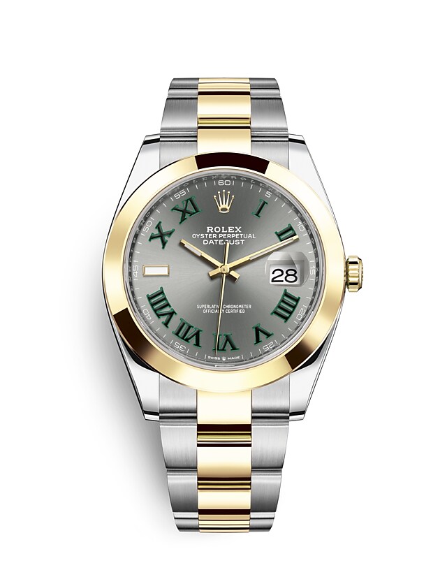 Rolex Datejust | 126303 | Datejust 41 | หน้าปัดสีเข้ม | หน้าปัดสีเทาอมน้ำเงิน | Yellow Rolesor | สายนาฬิกา Oyster | m126303-0019 | ชาย Watch | Rolex Official Retailer - Siam Swiss