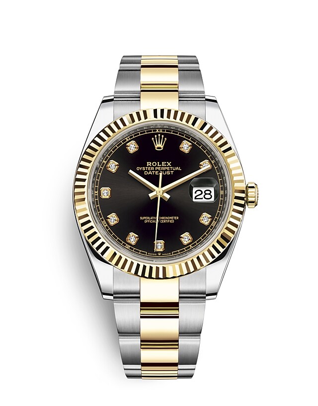 Rolex Datejust | 126333 | Datejust 41 | Dark dial | Bright black dial | The Fluted Bezel | Yellow Rolesor | m126333-0005 | Men Watch | Rolex Official Retailer - Siam Swiss
