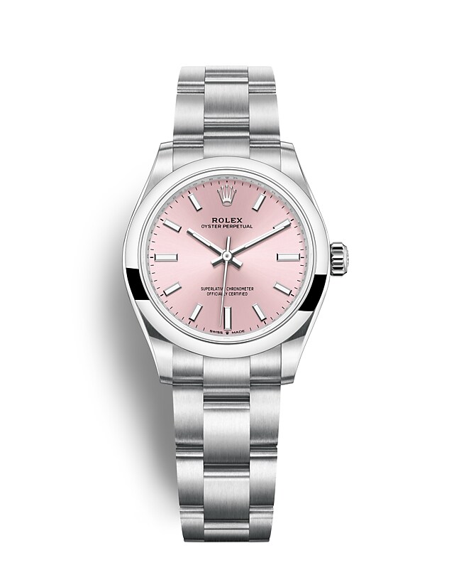Rolex Oyster Perpetual | 277200 | Oyster Perpetual 31 | หน้าปัดสี | หน้าปัดสีชมพู | Oystersteel | สายนาฬิกา Oyster | m277200-0004 | หญิง Watch | Rolex Official Retailer - Siam Swiss