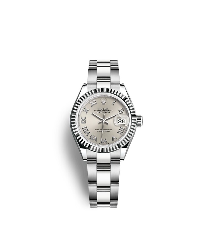 Rolex Lady-Datejust | 279174 | Lady-Datejust | หน้าปัดสีอ่อน | หน้าปัดสีเงิน | ขอบหน้าปัดแบบเซาะร่อง | White Rolesor | m279174-0008 | หญิง Watch | Rolex Official Retailer - Siam Swiss