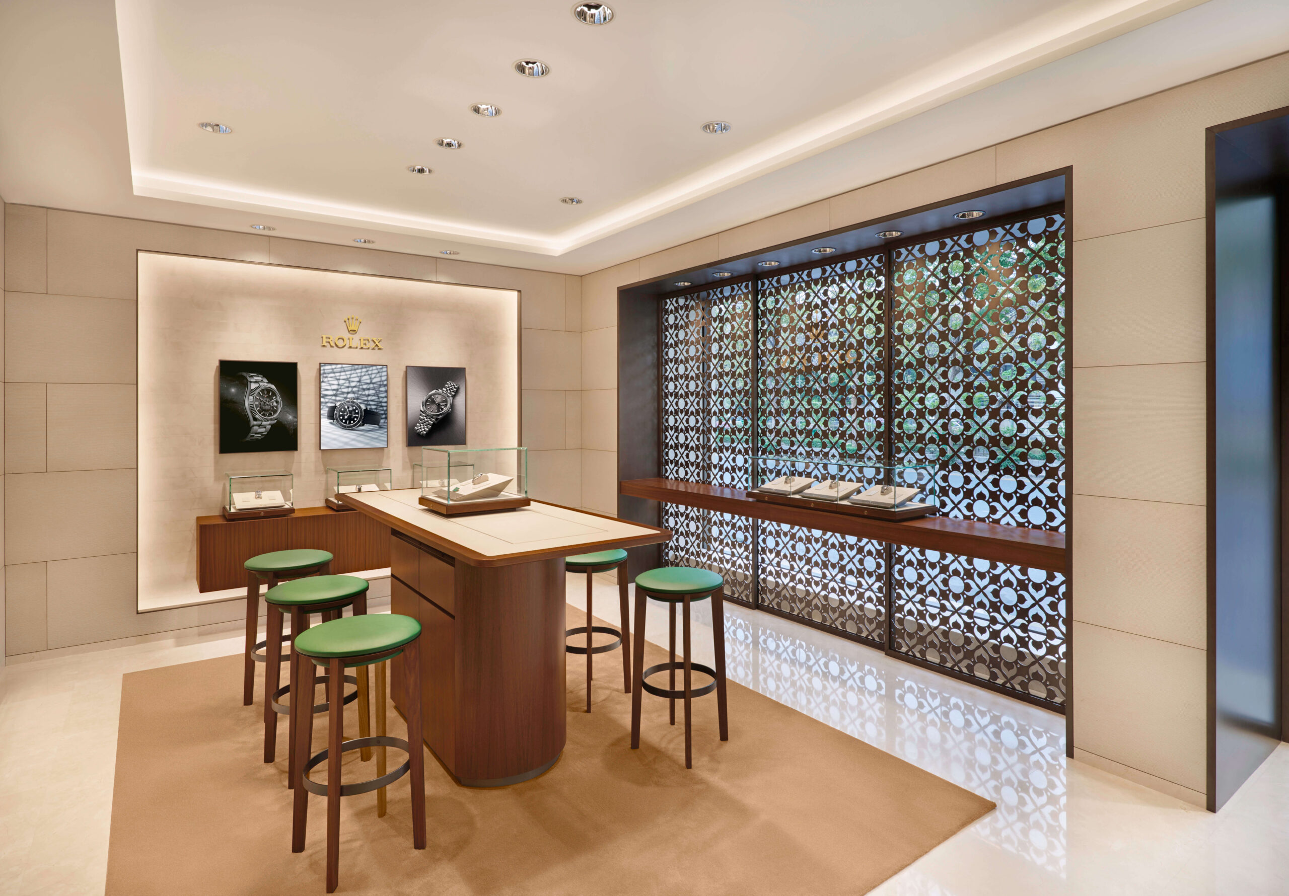 Siam Swiss Rolex Boutique Silom watch bar with THAI-INSPIRED DESIGN