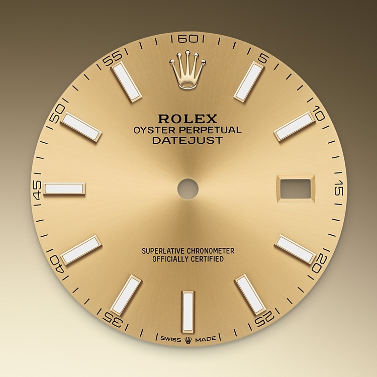 Rolex Datejust | 126333 | Datejust 41 | หน้าปัดสี | ขอบหน้าปัดแบบร่อง | หน้าปัดสีแชมเปญ | Yellow Rolesor | M126333-0010 | ชาย Watch | Rolex Official Retailer - Siam Swiss