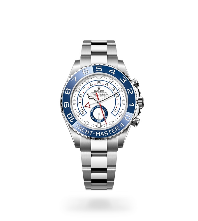 Rolex Yacht-Master | 116680 | Yacht-Master II | หน้าปัดสีอ่อน | ขอบหน้าปัด Ring Command | หน้าปัดสีขาว | Oystersteel | M116680-0002 | ชาย Watch | Rolex Official Retailer - Siam Swiss