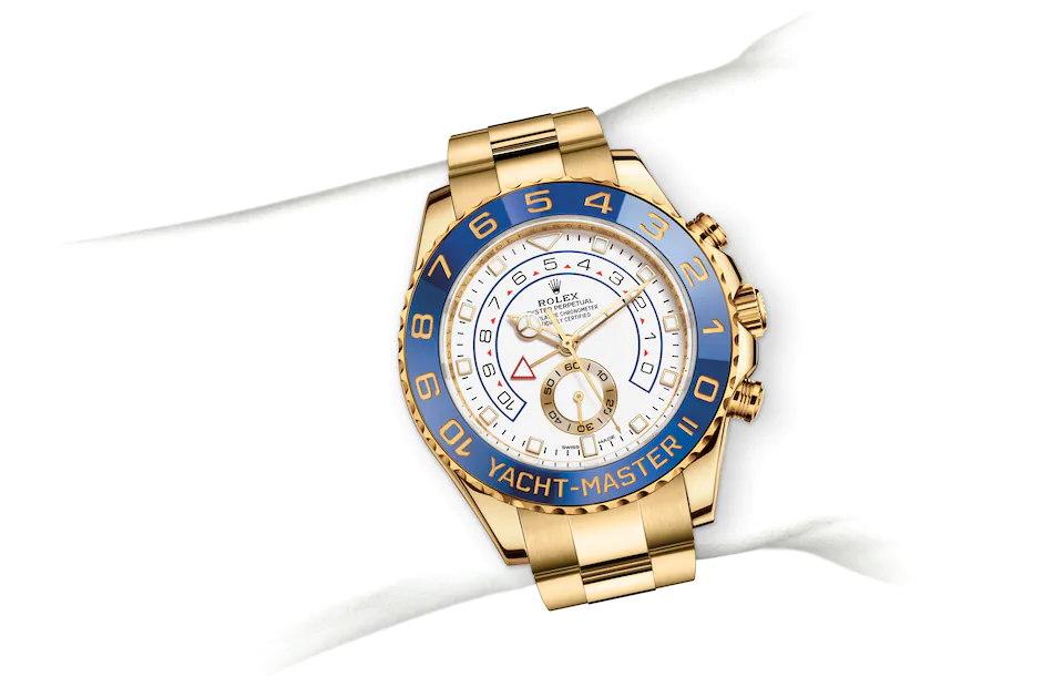 Rolex Yacht-Master | 116688 | Yacht-Master II | Light dial | Ring Command Bezel | White dial | 18 ct yellow gold | M116688-0002 | Men Watch | Rolex Official Retailer - Siam Swiss