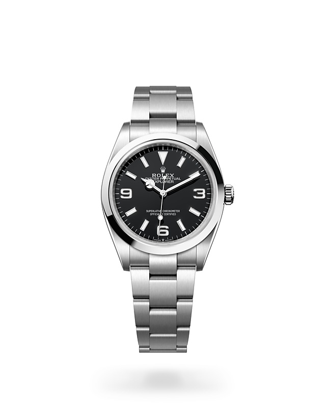 Rolex Explorer | 124270 | Explorer 36 | Dark dial | Black dial | Smooth Bezel | Oystersteel | M124270-0001 | Men Watch | Rolex Official Retailer - Siam Swiss