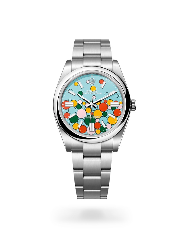 Rolex Oyster Perpetual | 124300 | Oyster Perpetual 41 | Coloured dial | Turquoise blue dial | Oystersteel | The Oyster bracelet | M124300-0008 | Men Watch | Rolex Official Retailer - Siam Swiss