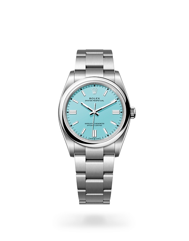 Rolex Oyster Perpetual | 126000 | Oyster Perpetual 36 | หน้าปัดสี | หน้าปัดสีฟ้าเทอร์ควอยซ์ | Oystersteel | สายนาฬิกา Oyster | M126000-0006 | ชาย Watch | Rolex Official Retailer - Siam Swiss