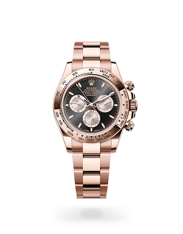 Rolex Cosmograph Daytona | 126505 | Cosmograph Daytona | หน้าปัดสีเข้ม | สเกลวัดความเร็ว | หน้าปัดสีดำสว่างและซันดัสต์ | Everose gold 18 กะรัต | M126505-0001 | ชาย Watch | Rolex Official Retailer - Siam Swiss
