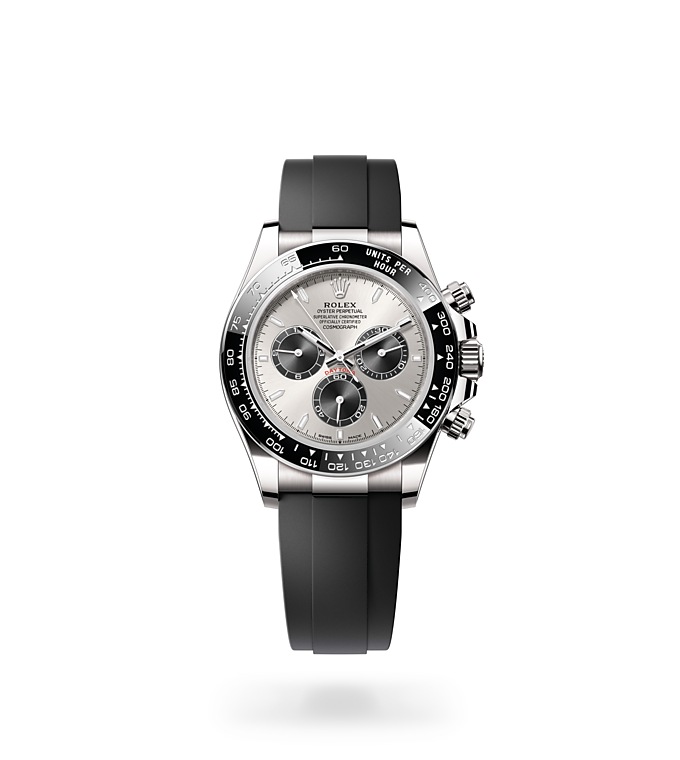 Rolex Cosmograph Daytona | 126519LN | Cosmograph Daytona | หน้าปัดสีเข้ม | สาย Oysterflex | ทองคำขาว 18 กะรัต | หน้าปัดสตีลและสีดำสว่าง | M126519LN-0006 | ชาย Watch | Rolex Official Retailer - Siam Swiss