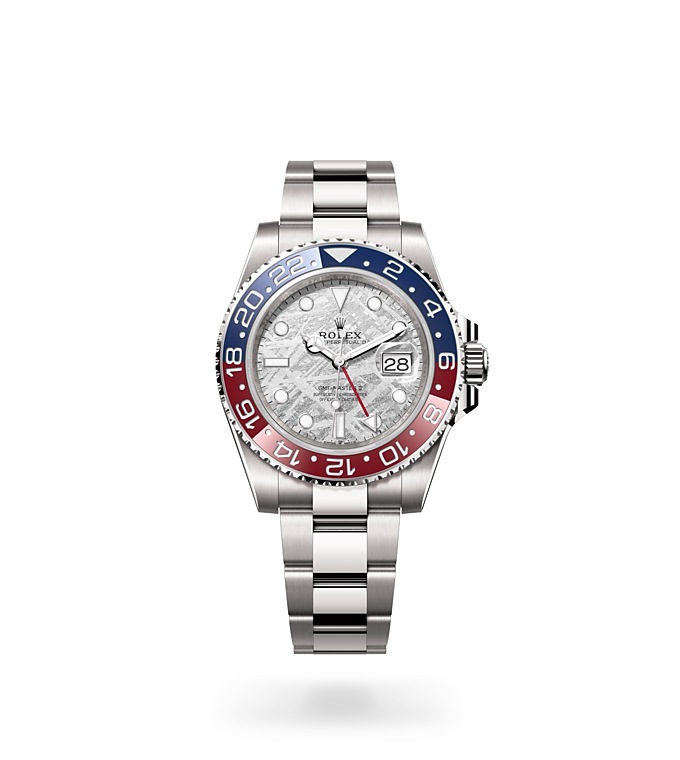Rolex GMT-Master II | 126719BLRO | GMT-Master II | หน้าปัดสีอ่อน | หน้าปัดเมทิโอไรต์ | ขอบหน้าปัดแสดงเวลา 24 ชั่วโมงแบบหมุนได้ | ทองคำขาว 18 กะรัต | M126719BLRO-0002 | ชาย Watch | Rolex Official Retailer - Siam Swiss
