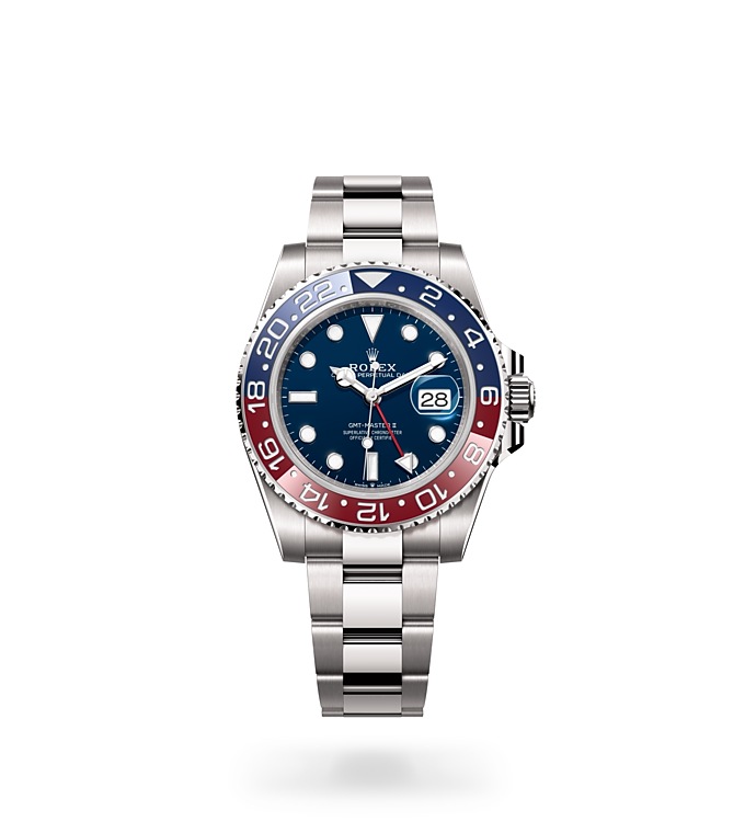 Rolex GMT-Master II | 126719BLRO | GMT-Master II | หน้าปัดสี | ขอบหน้าปัดแสดงเวลา 24 ชั่วโมงแบบหมุนได้ | Midnight blue dial | ทองคำขาว 18 กะรัต | M126719BLRO-0003 | ชาย Watch | Rolex Official Retailer - Siam Swiss