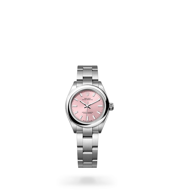 Rolex Oyster Perpetual | 276200 | Oyster Perpetual 28 | Coloured dial | Pink Dial | Oystersteel | The Oyster bracelet | M276200-0004 | Women Watch | Rolex Official Retailer - Siam Swiss