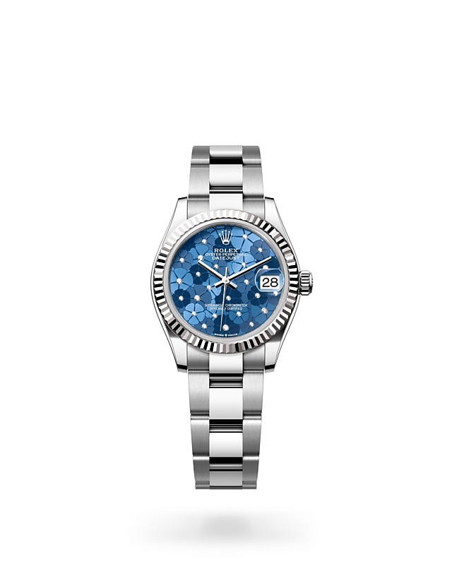 Rolex Datejust | 278274 | Datejust 31 | Coloured dial | Azzurro-blue dial | Fluted bezel | White Rolesor | M278274-0035 | Women Watch | Rolex Official Retailer - Siam Swiss