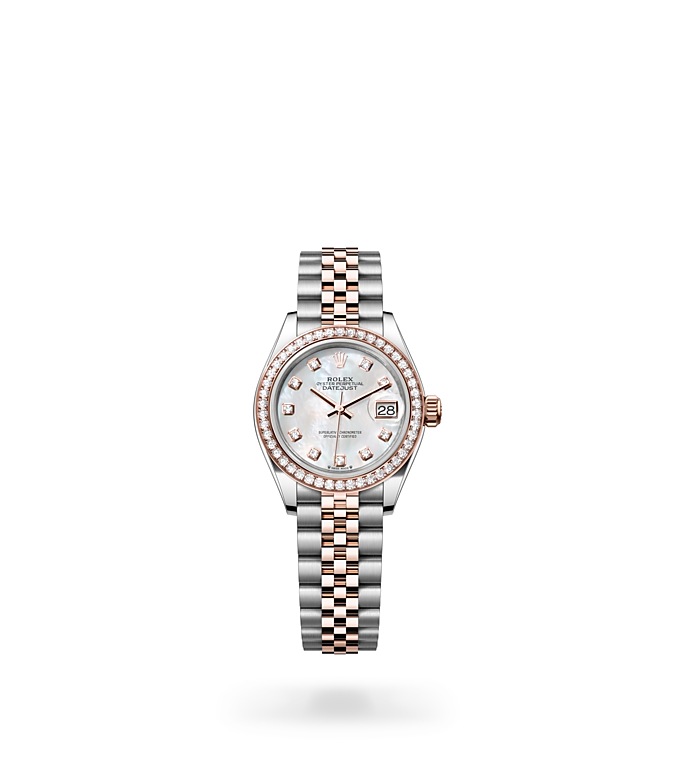 Rolex Lady-Datejust | 279381RBR | Lady-Datejust | หน้าปัดประดับอัญมณี | หน้าปัดเปลือกหอยมุก | ขอบหน้าปัดประดับเพชร | Everose Rolesor | M279381RBR-0013 | หญิง Watch | Rolex Official Retailer - Siam Swiss