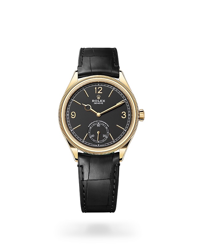 Rolex 1908 | 52508 | 1908 | หน้าปัดสีเข้ม | หน้าปัดสีดำเข้ม | ขอบแบบทรงโดมและเซาะร่อง | ทองคำ 18 กะรัต | M52508-0002 | ชาย Watch | Rolex Official Retailer - Siam Swiss