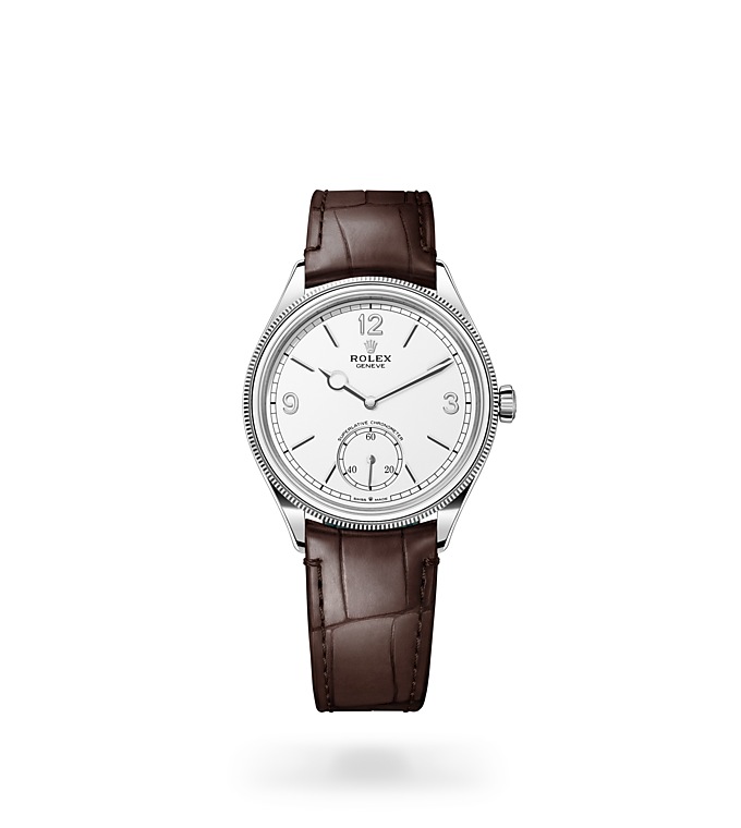 Rolex 1908 | 52509 | 1908 | หน้าปัดสีอ่อน | หน้าปัดสีขาวเข้ม | ขอบแบบทรงโดมและเซาะร่อง | ทองคำขาว 18 กะรัต | M52509-0006 | ชาย Watch | Rolex Official Retailer - Siam Swiss