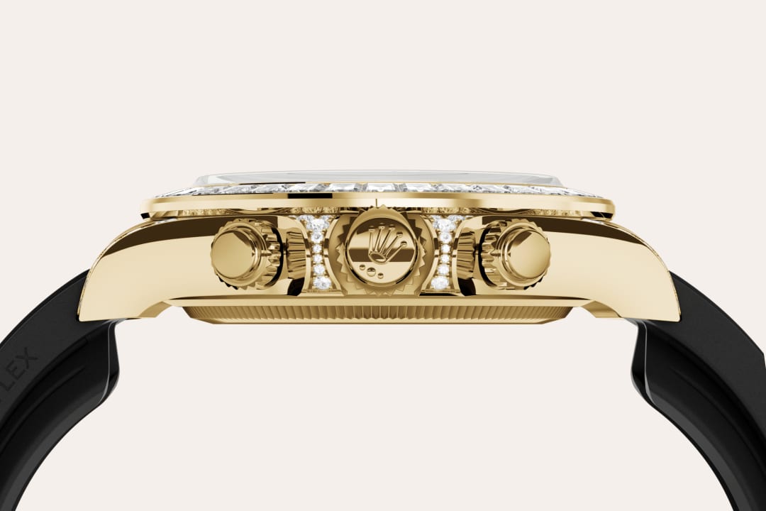 Rolex Cosmograph Daytona in 18 ct yellow gold with lugs set with diamonds, M126538TBR-0004 - Siam Swiss Rolex Cosmograph Daytona in 18 ct yellow gold with lugs set with diamonds, M126538TBR-0004 - Siam Swiss