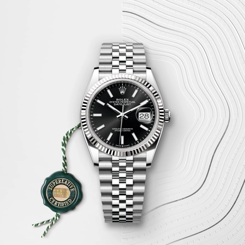 Rolex Datejust in White Rolesor - การผสมผสานระหว่าง Oystersteel และทองคำขาว, M126234-0015 - Siam Swiss