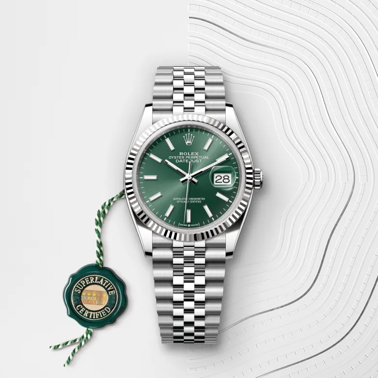 Rolex Datejust in White Rolesor - การผสมผสานระหว่าง Oystersteel และทองคำขาว, M126234-0051 - Siam Swiss