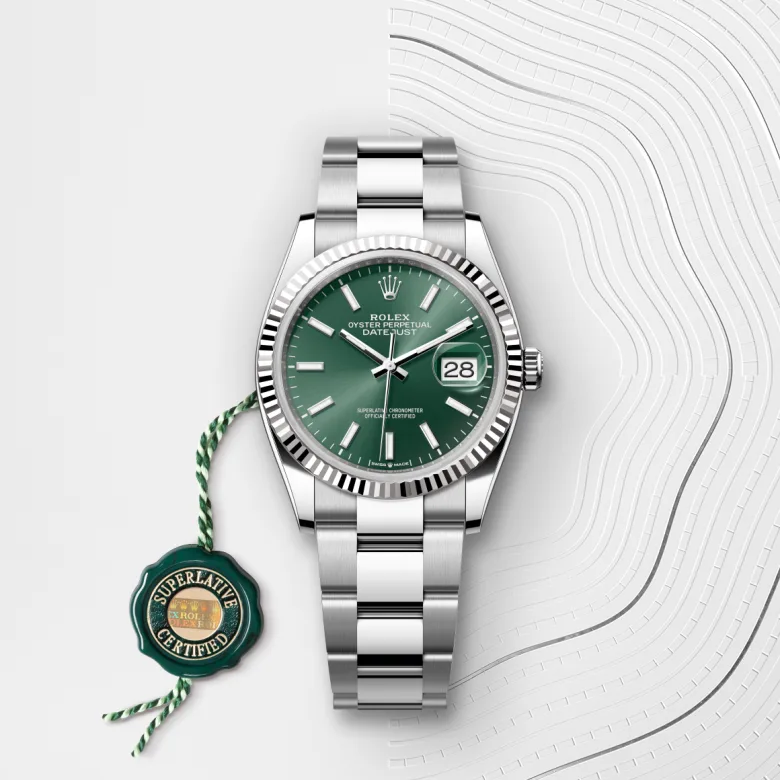 Rolex Datejust in White Rolesor - combination of Oystersteel and white gold, M126234-0052 - Siam Swiss