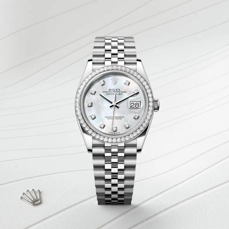 Rolex Datejust in White Rolesor - combination of Oystersteel and white gold, M126284RBR-0011 - Siam Swiss