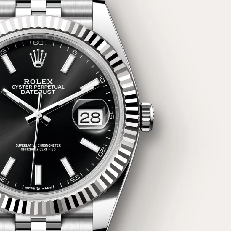 Rolex Datejust in White Rolesor - combination of Oystersteel and white gold, M126334-0018 - Siam Swiss