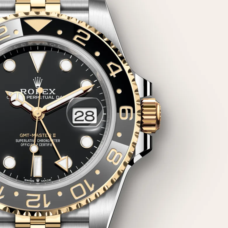 Rolex GMT-Master II in Yellow Rolesor - การผสมผสานระหว่าง Oystersteel และทองคำ, M126713GRNR-0001 - Siam Swiss