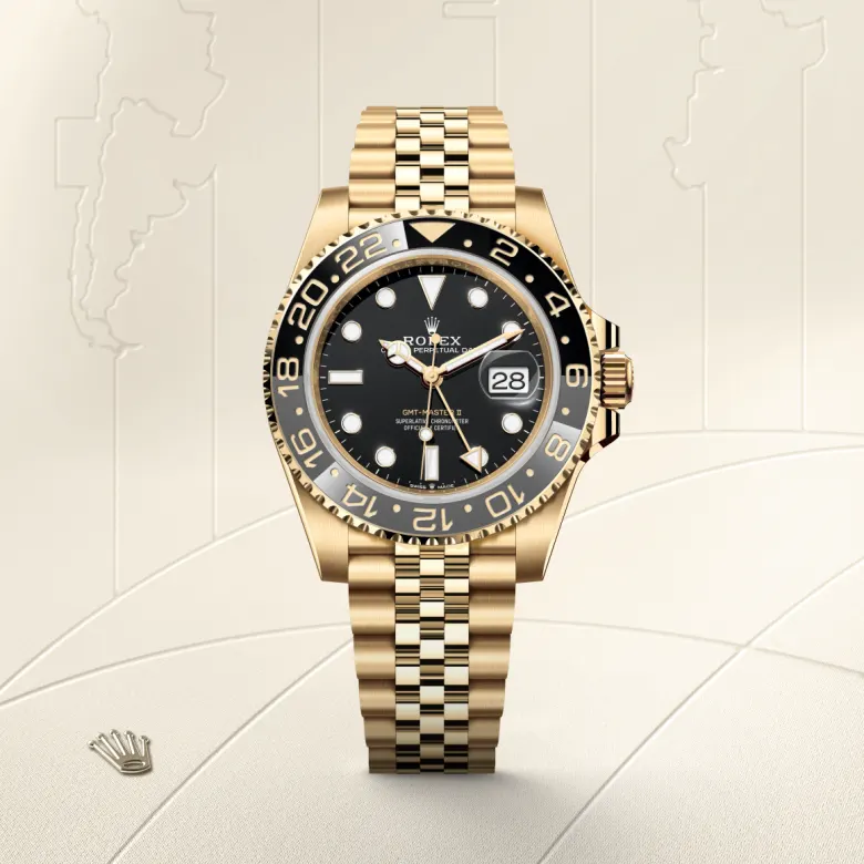 Rolex GMT-Master II in 18 ct yellow gold, M126718GRNR-0001 - Siam Swiss