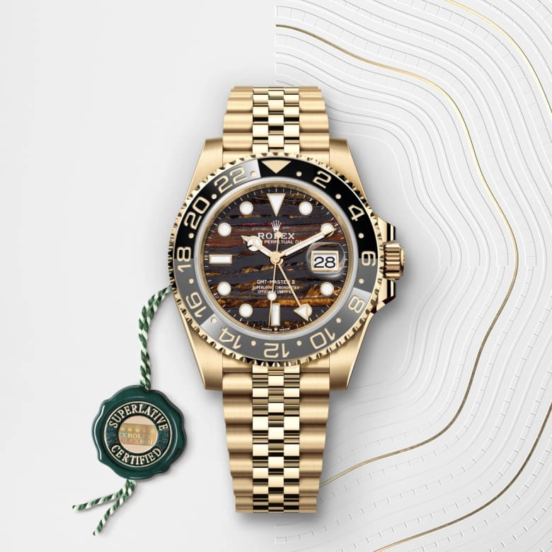 Rolex GMT-Master II in 18 ct yellow gold, M126718GRNR-0002 - Siam Swiss