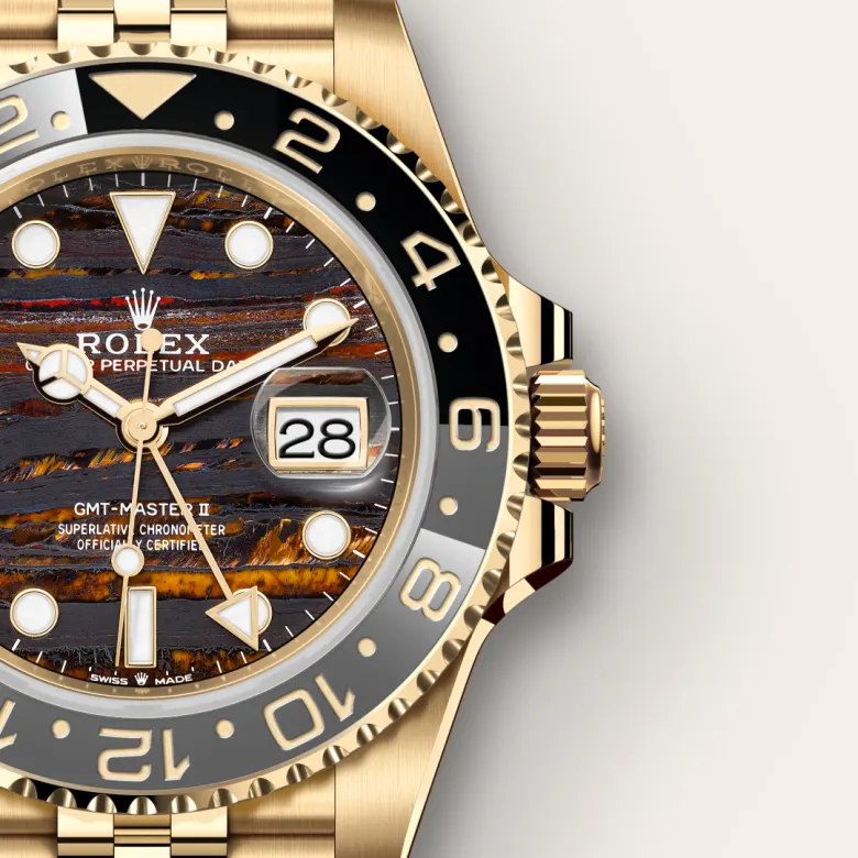 Rolex GMT-Master II in 18 ct yellow gold, M126718GRNR-0002 - Siam Swiss