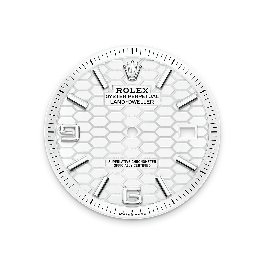 Rolex Land Dweller in White Rolesor - combination of Oystersteel and white gold, M127334-0001 - Siam Swiss Rolex Land Dweller in White Rolesor - combination of Oystersteel and white gold, M127334-0001 - Siam Swiss