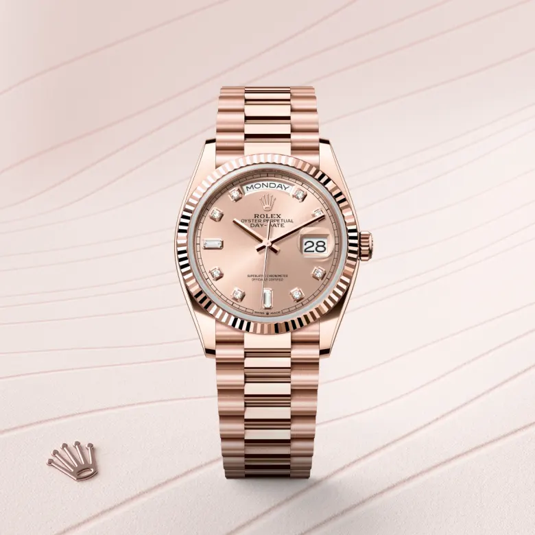 Rolex Day-Date in Everose gold 18 กะรัต, M128235-0009 - Siam Swiss