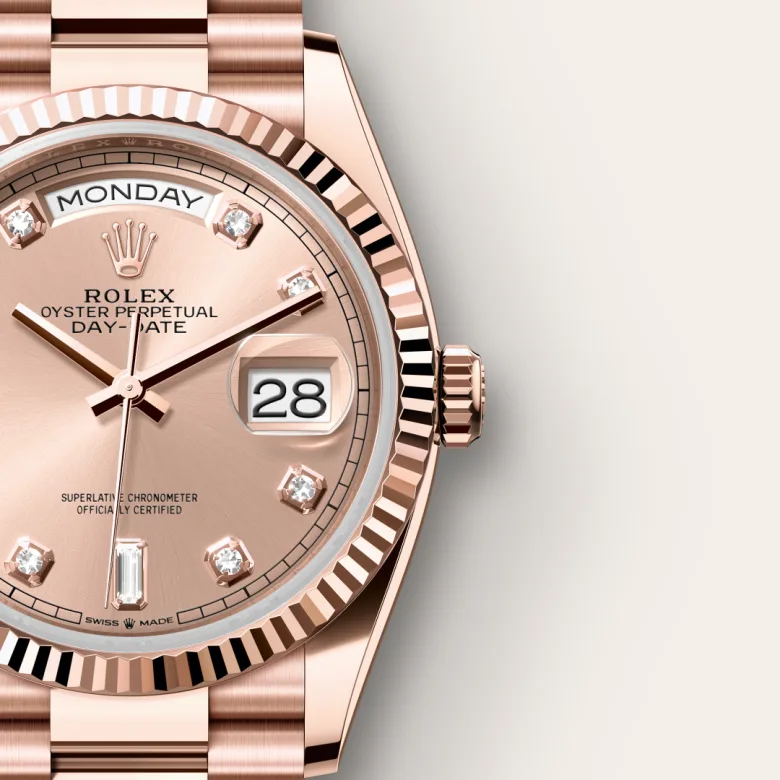 Rolex Day-Date in Everose gold 18 กะรัต, M128235-0009 - Siam Swiss
