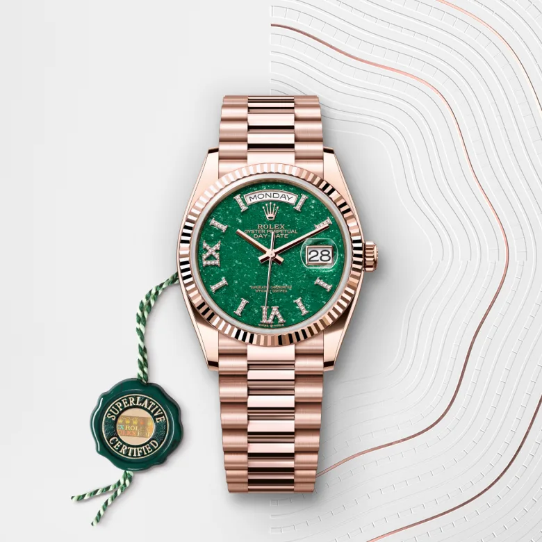 Rolex Day-Date in Everose gold 18 กะรัต, M128235-0068 - Siam Swiss