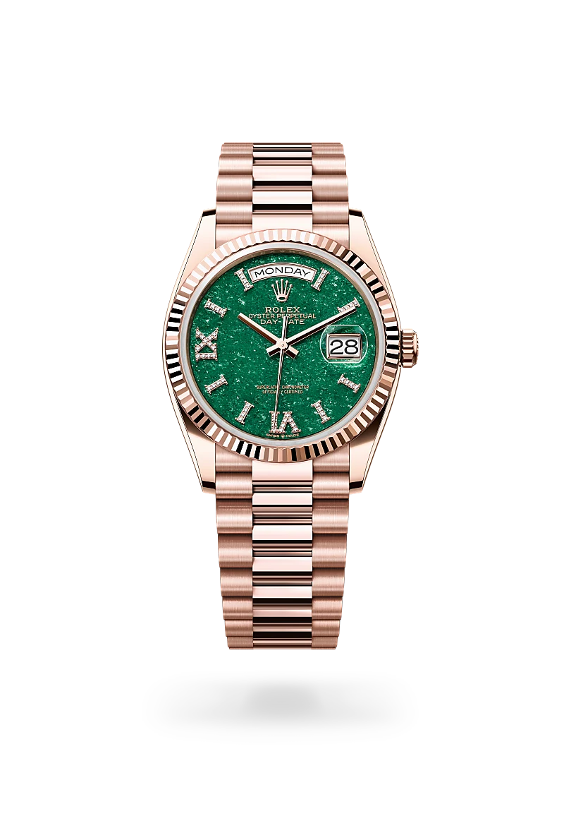 Rolex Day-Date in 18 ct Everose gold, M128235-0068 - Siam Swiss