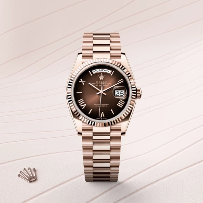 Rolex Day-Date in Everose gold 18 กะรัต, M128235-0075 - Siam Swiss