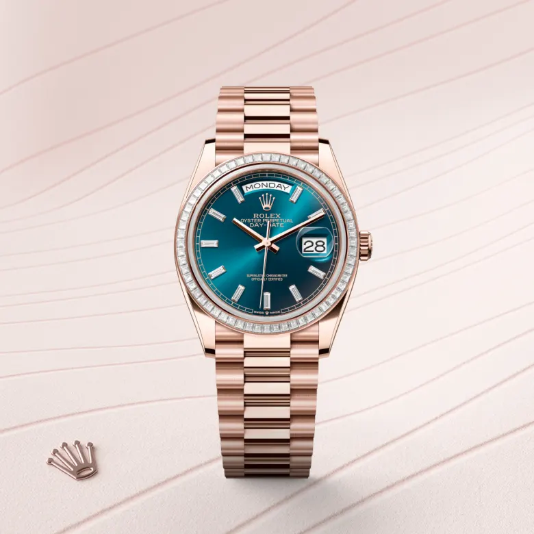 Rolex Day-Date in Everose gold 18 กะรัต, M128395TBR-0032 - Siam Swiss