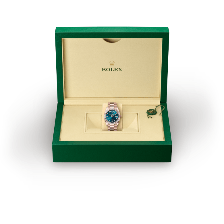 Rolex Day-Date in 18 ct Everose gold, M128395TBR-0032 - Siam Swiss